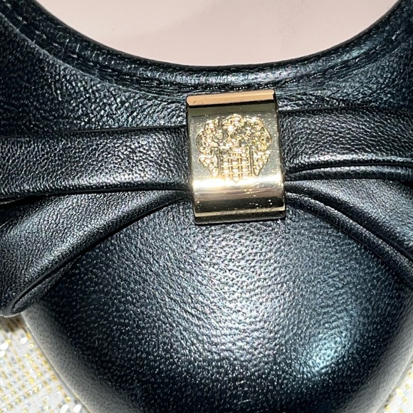 *Excellent Condition Black Vince Camuto Bow Toe Wedge Shoes Heels Sz. 10 - Picture 7 of 13